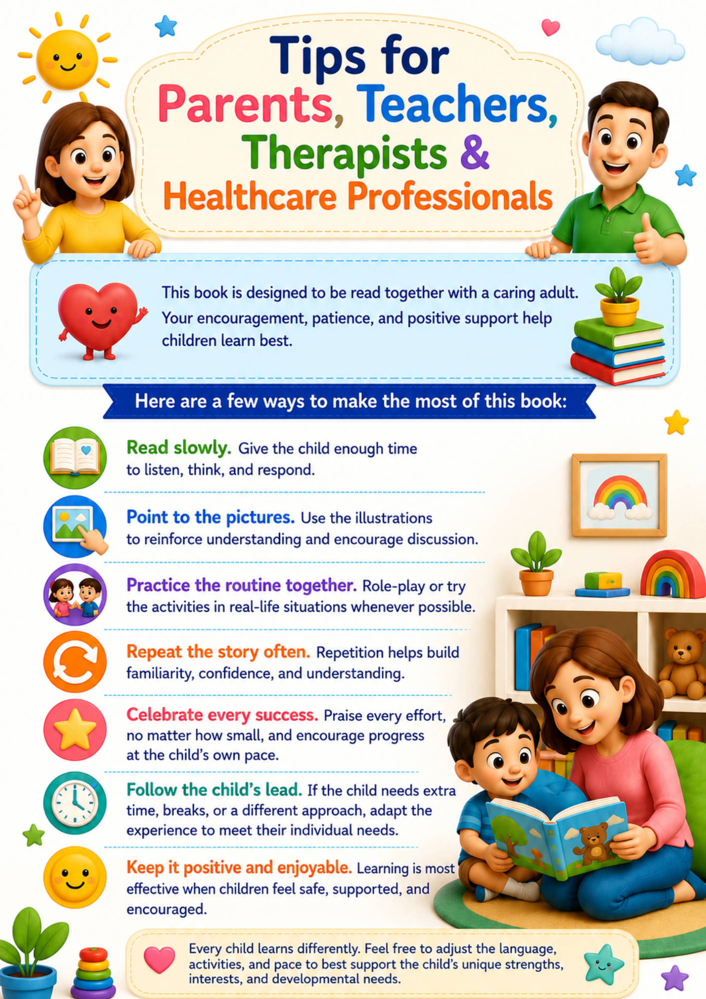 Tips for Parents, Teachers, Therapists & Healthcare Professionals β preview from the Main Learning Toolkit