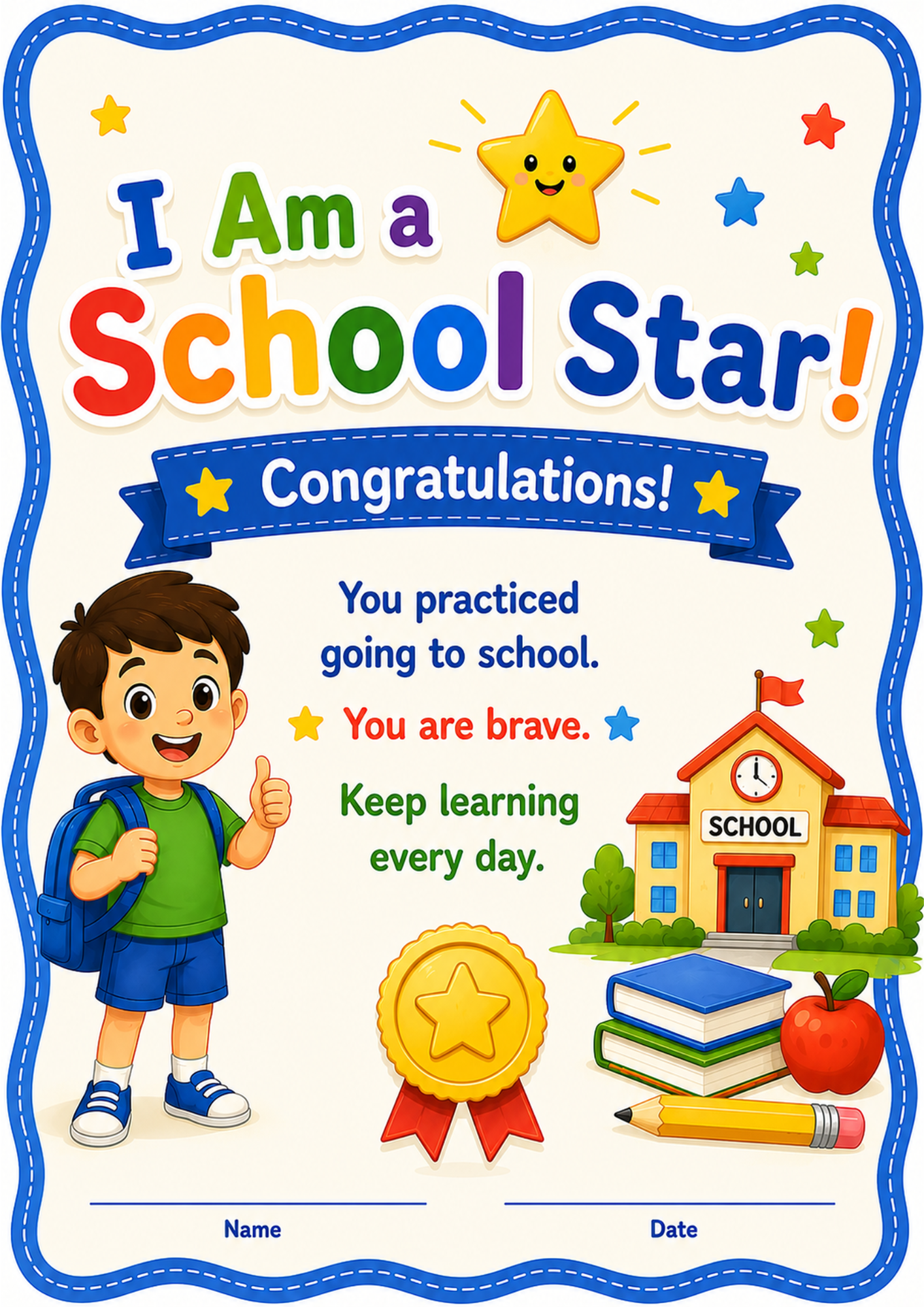 School Star Certificate β preview from the Main Learning Toolkit