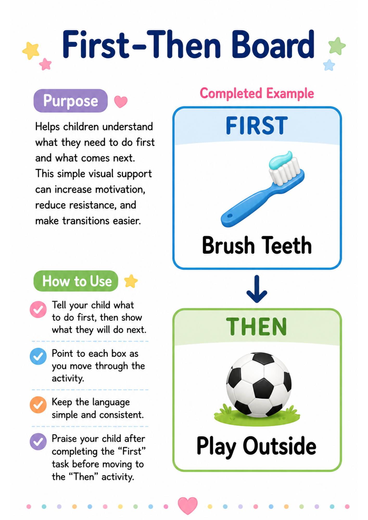 First-Then Board (Printable) β preview from the Bonus Printable Toolkit